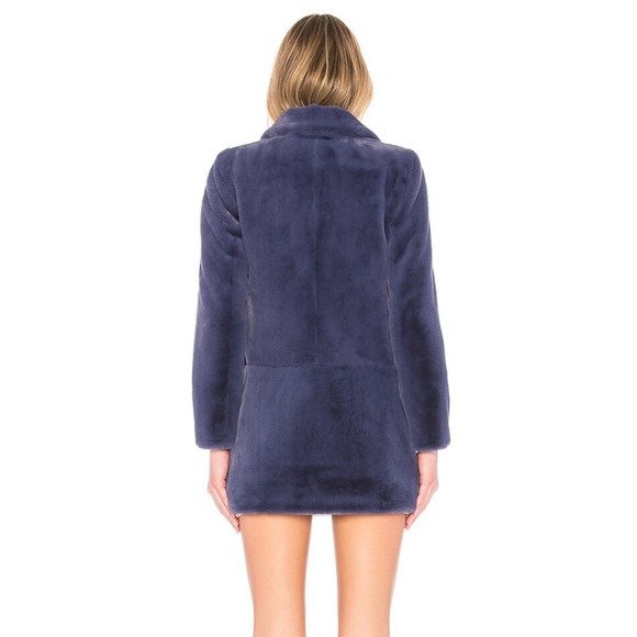 NWT - REVOLVE - EAVES | MIA COAT IN BLUE STEEL - Picture 6 of 8